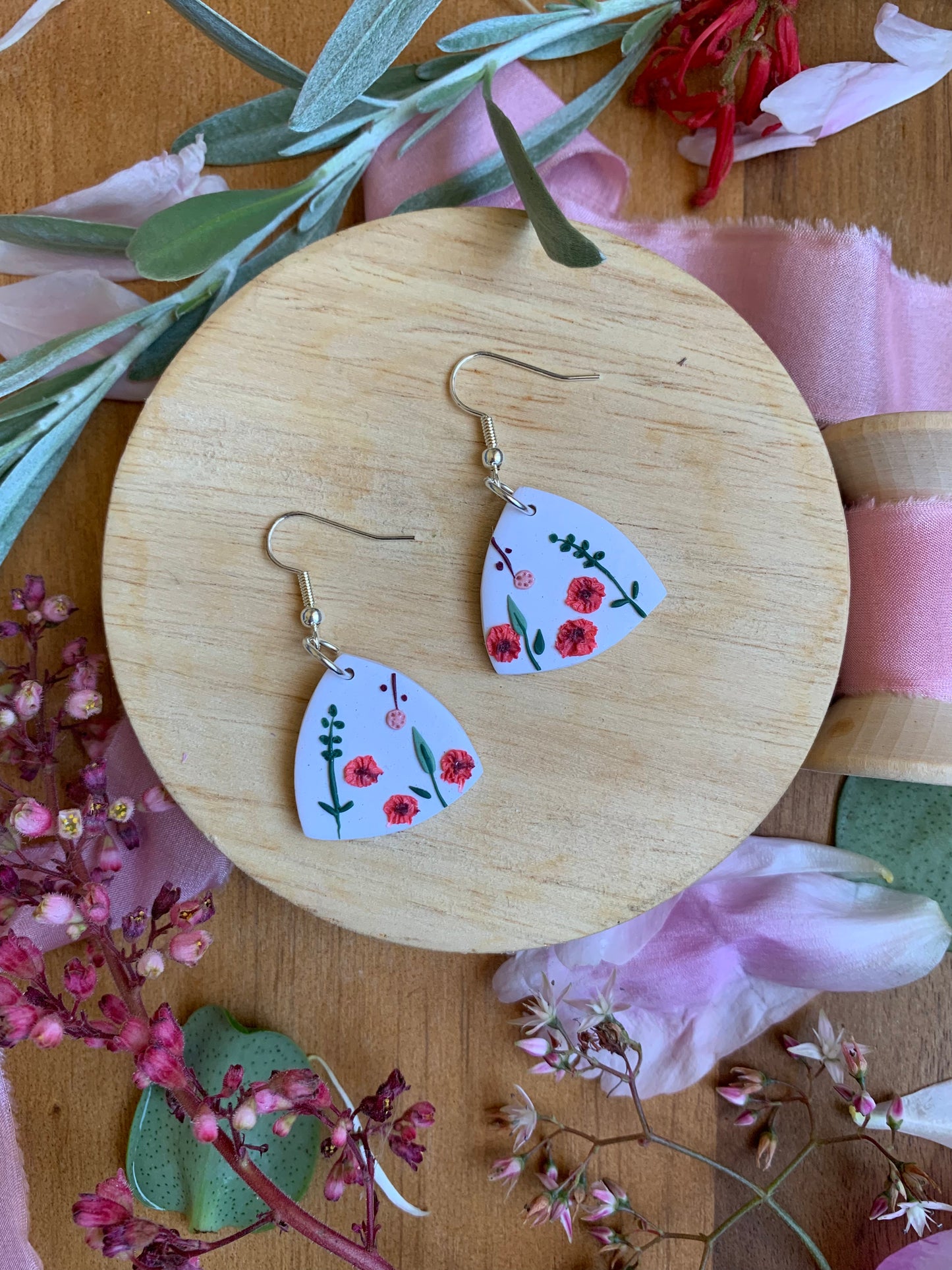 Earrings - garden triangle