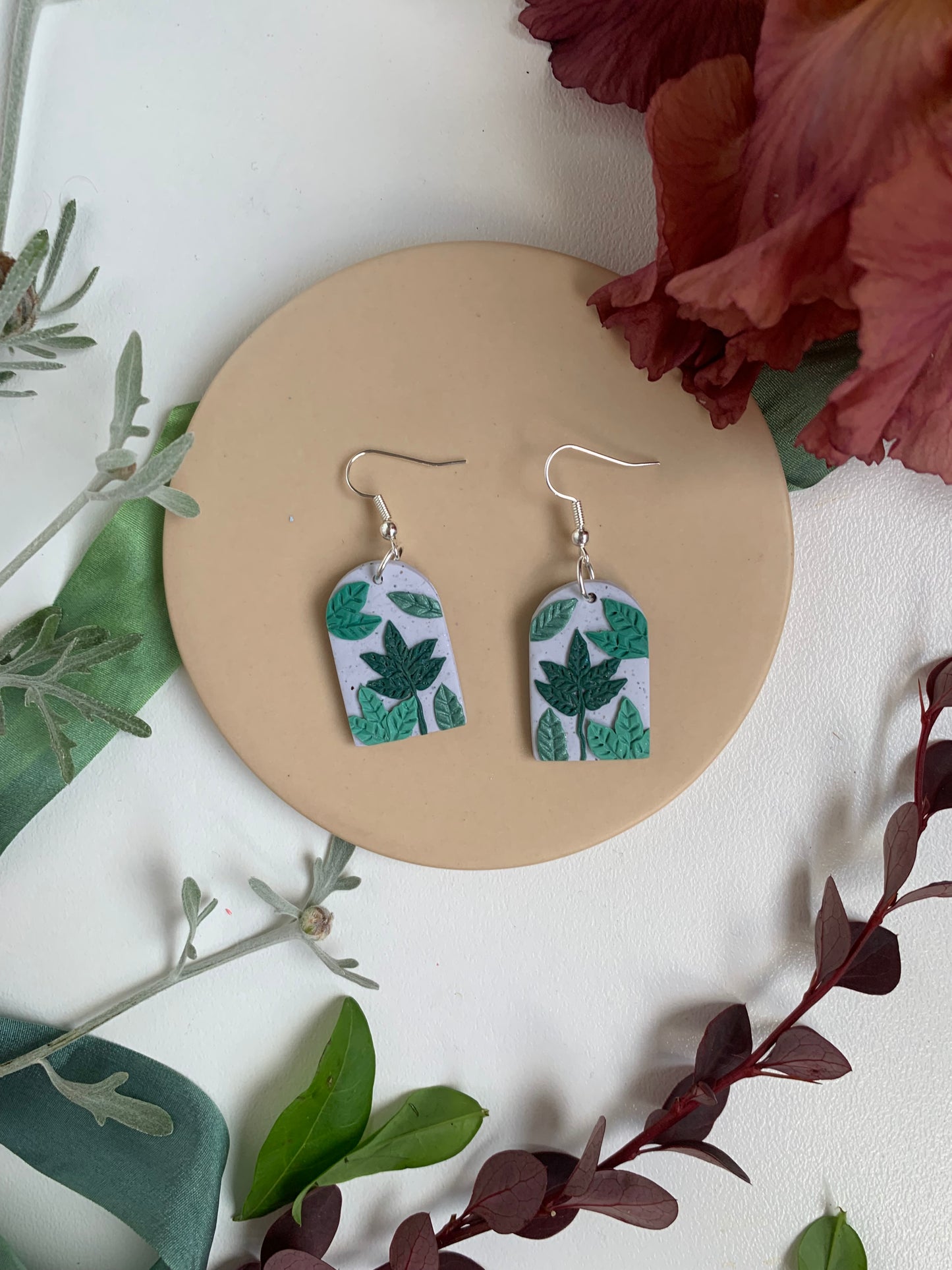 Earrings - jungle arch