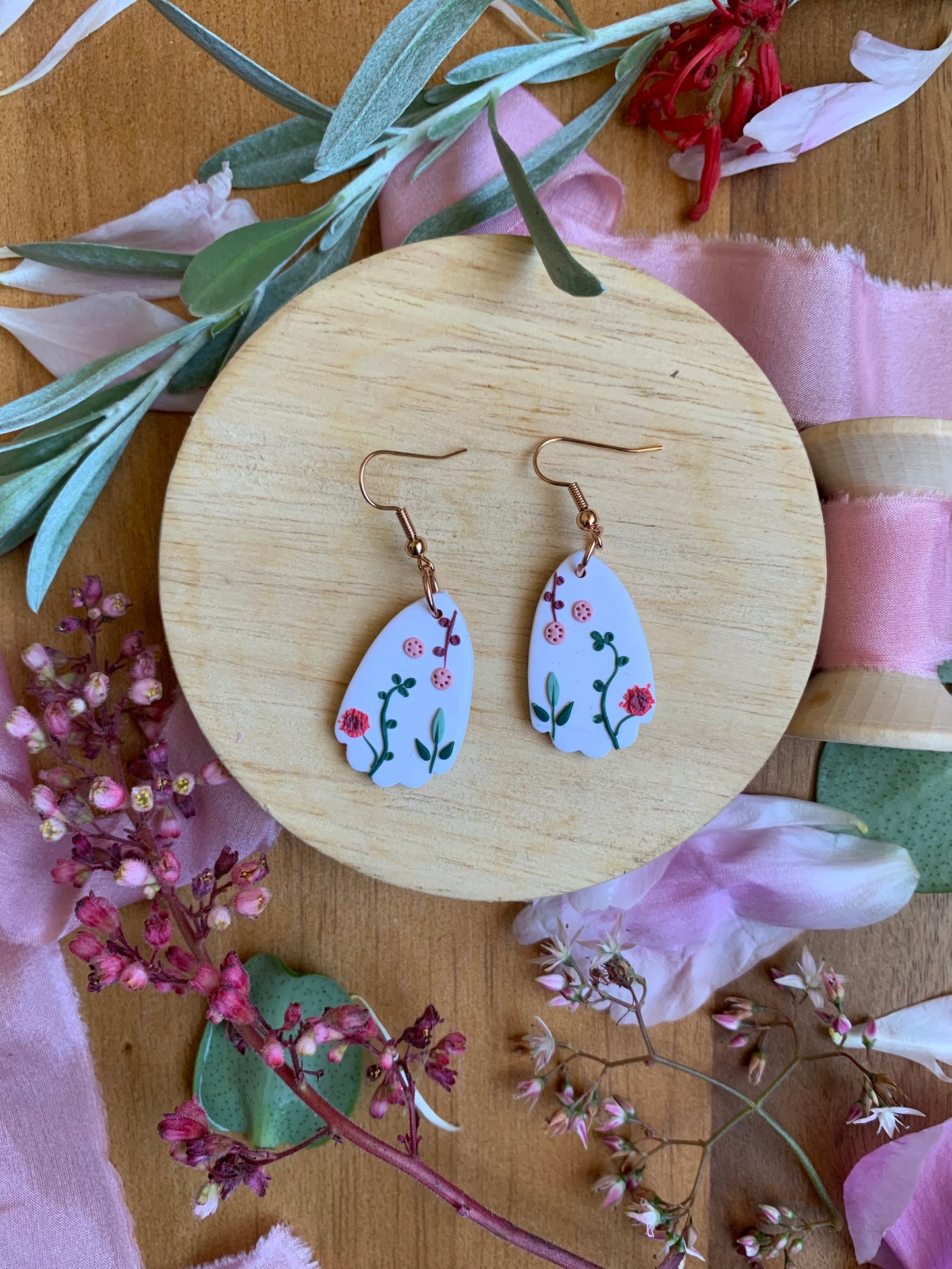 Earrings - garden scallop