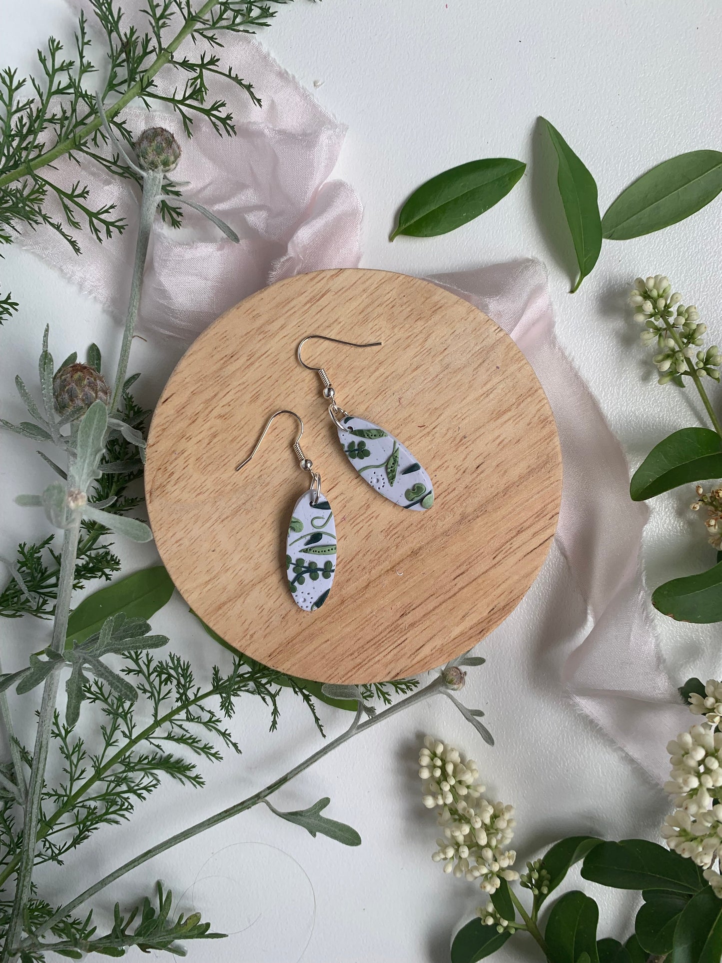 Earrings - mustard shield