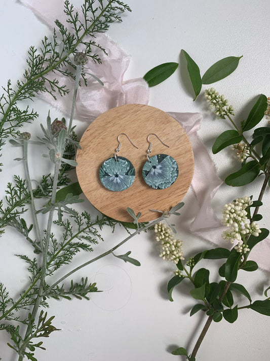 Earrings - forest round