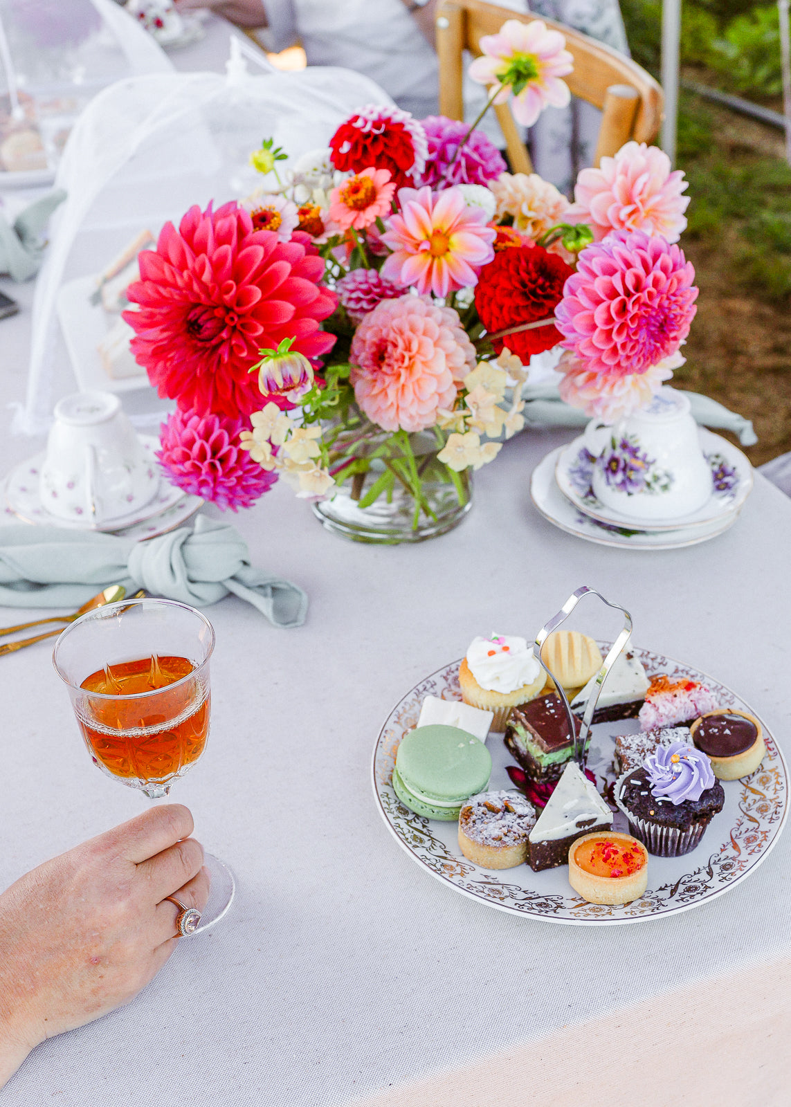 Afternoon tea in the dahlia field Saturday February 28th